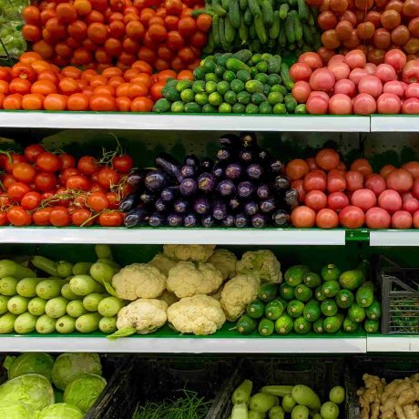 Supermarket fruit and veg